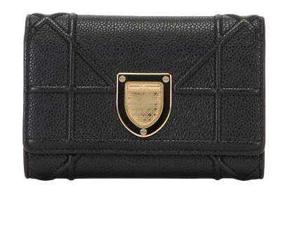 Christian Dior Diorama Wallet, &pound;220, Accessories, Black, Leather, Front view
